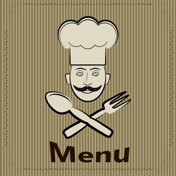 矢量横幅为餐厅和咖啡馆，酒吧。用帽子做饭。图片下载