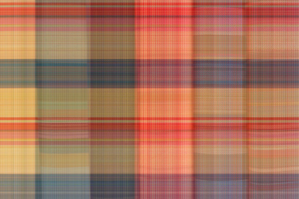 无缝格子织物腰布与条纹颜色抽象的背景图案纹理图片下载