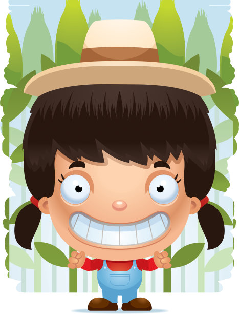 微笑的卡通农妇图片下载