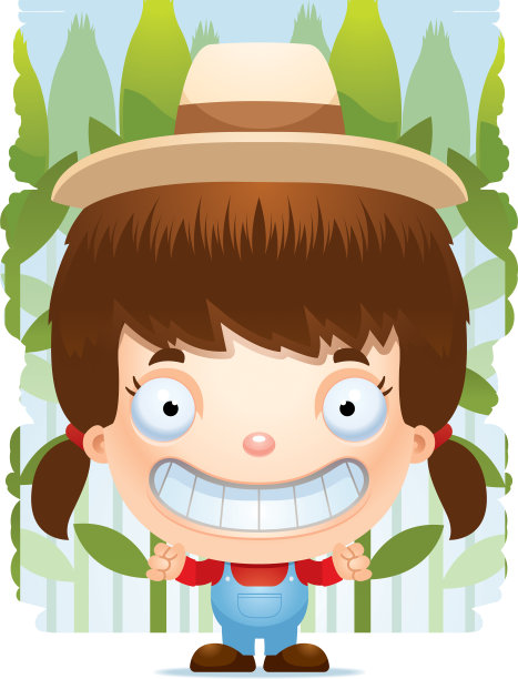 微笑的卡通农妇图片下载