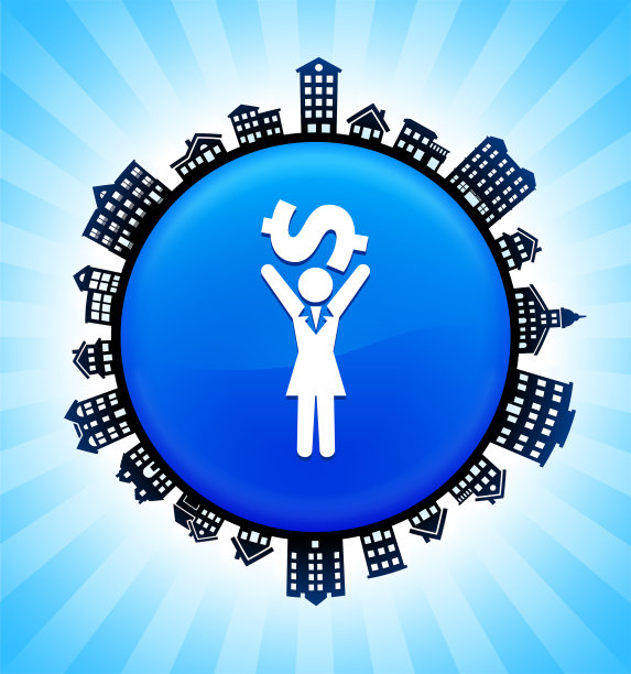 持有金钱在农村城市景观天际线背景图片下载