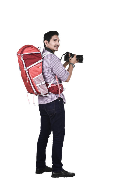 亚洲摄影师拍摄照片的侧视图图片下载