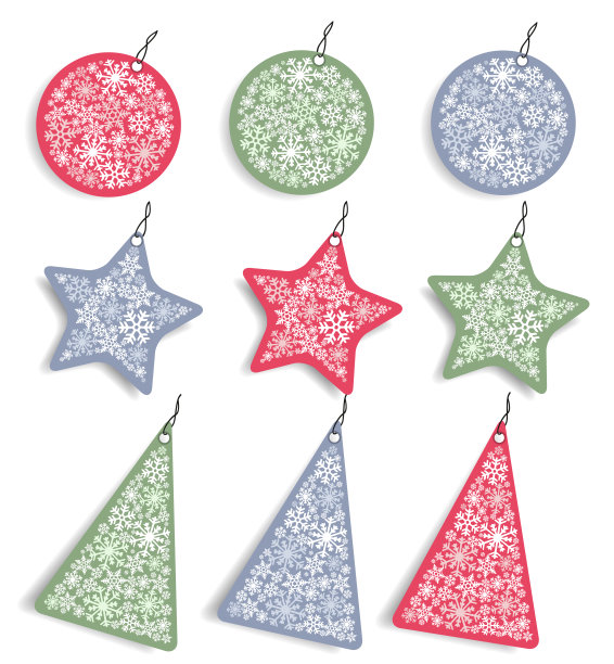 圣诞贴纸和标签图片下载