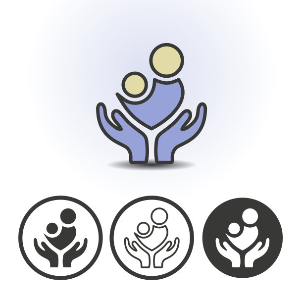 支持母亲和她的婴儿图标图片下载