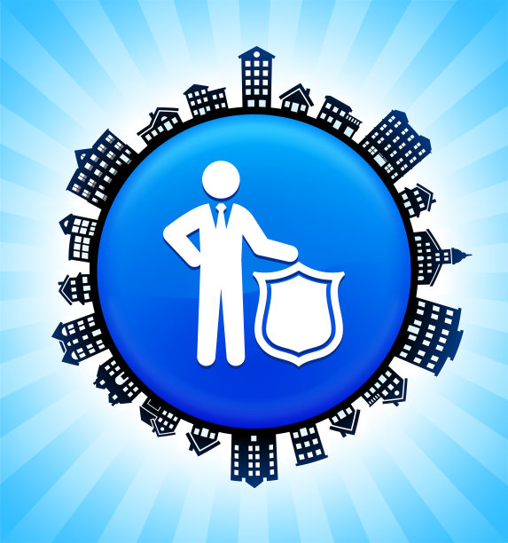 商人&盾的乡村城市景观天际线背景图片下载