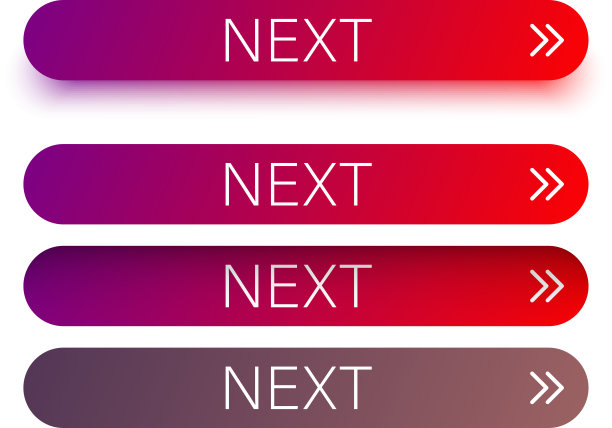 红色下一步网页按钮与箭头隔离在白色。图片下载