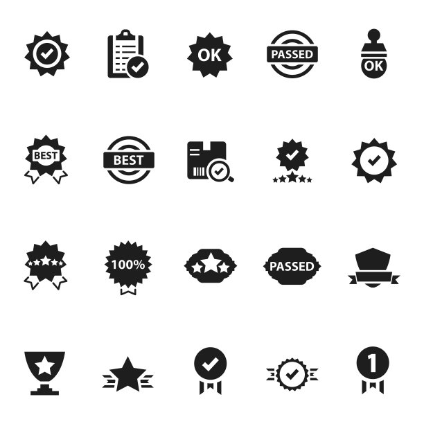 质量控制图标集图片下载