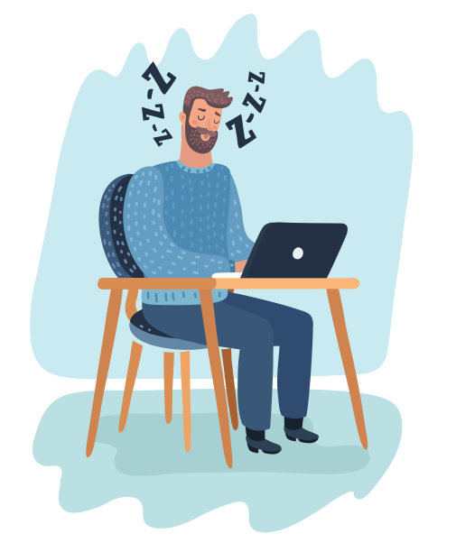 疲惫的上班族趴在桌子上睡觉图片下载