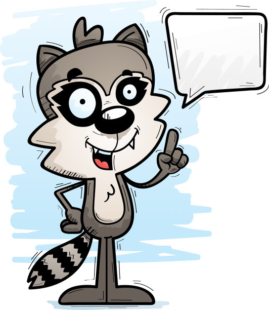卡通雄性浣熊会说话图片下载