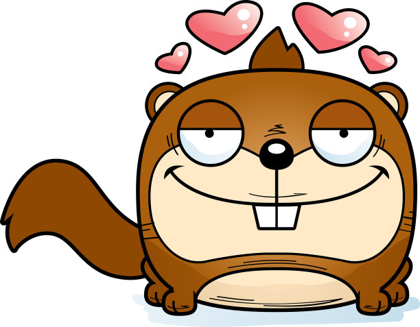 卡通松鼠爱图片下载