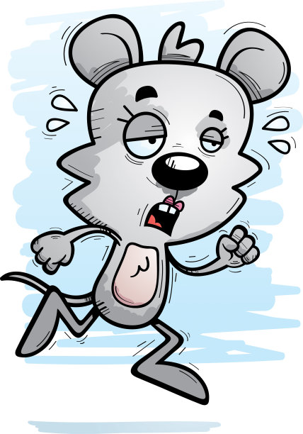 疲惫的卡通母老鼠图片下载