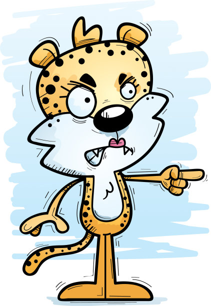 愤怒的卡通母豹图片下载