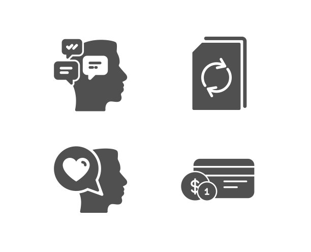 更新文档、谈情说爱和消息图标。支付方式的信号。刷新文件，爱聊天，通知。图片下载