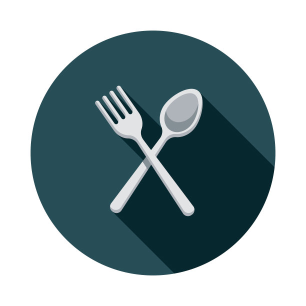 餐具平面设计厨房用具图标图片下载