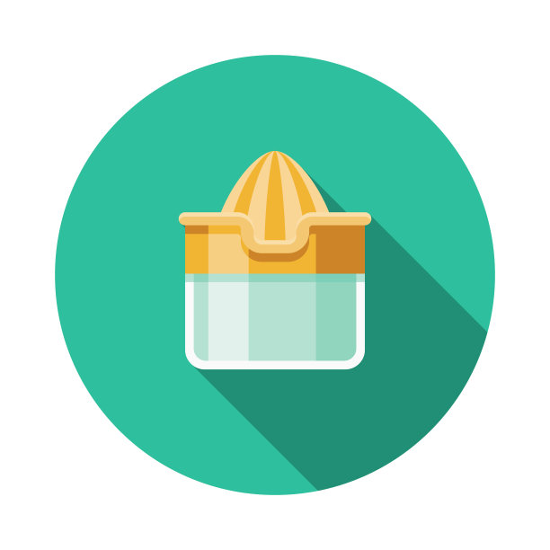 柑橘榨汁机平面设计厨房用具图标图片下载