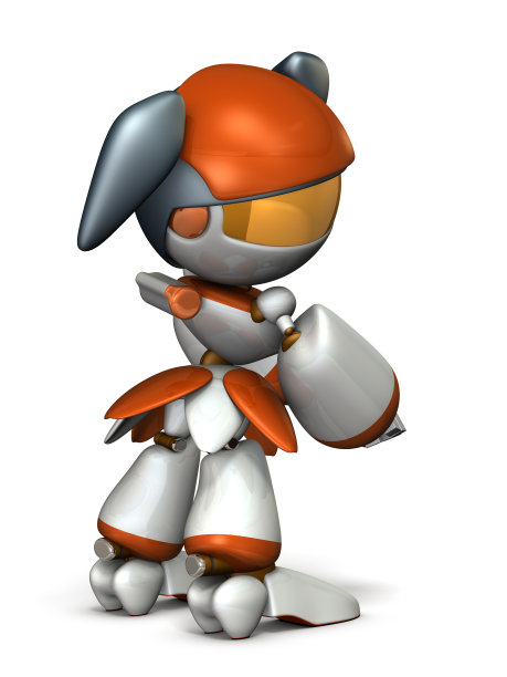 女机器人回头看了看。她是嫉妒。图片下载