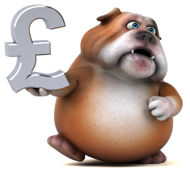 有趣的斗牛犬- 3D插图图片下载