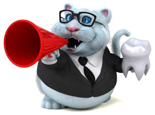 有趣的猫- 3D插图图片下载