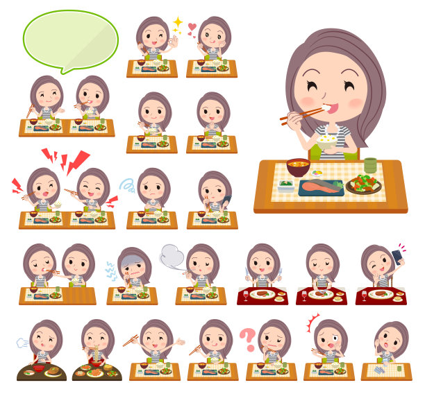 长头发women_Meal图片下载