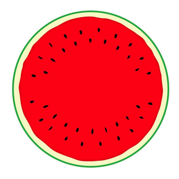 西瓜横截面图。图片下载