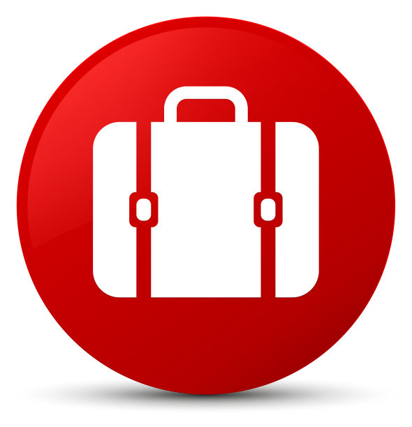 袋子图标红色圆形按钮图片下载