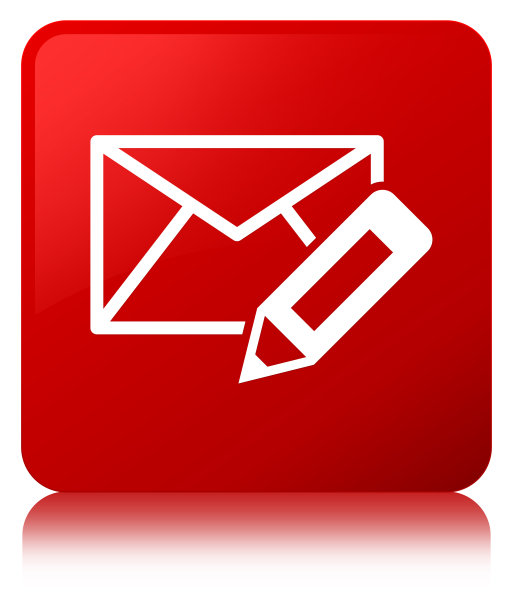 编辑电子邮件图标红色方块按钮图片下载