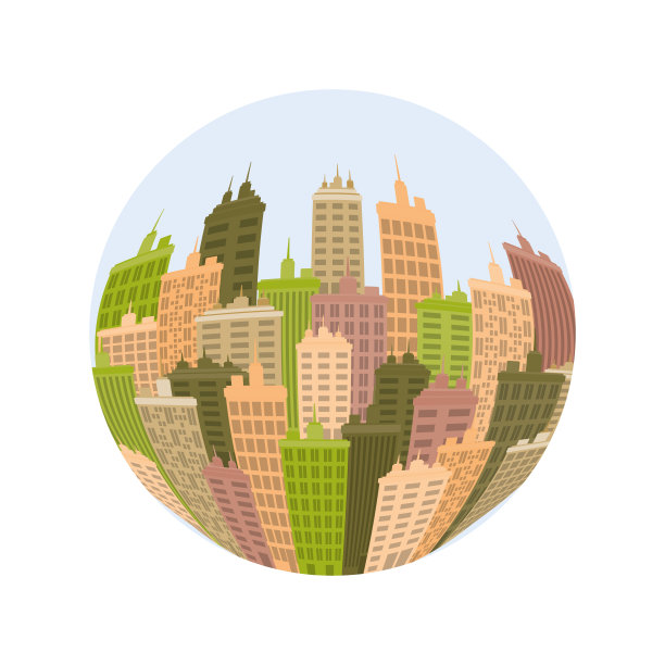 城市设计。城市的插图。建筑的概念图片下载