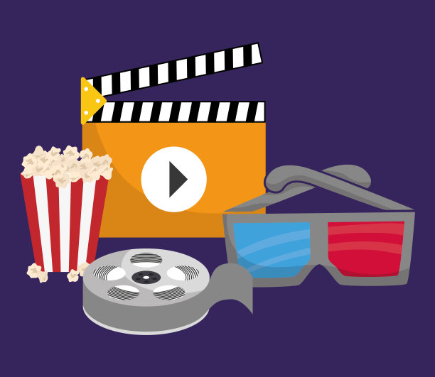 视频营销平面设计，矢量插图图片下载