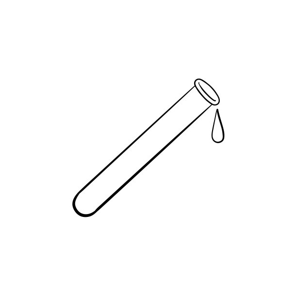 实验室管与液体手绘轮廓涂鸦图标图片下载