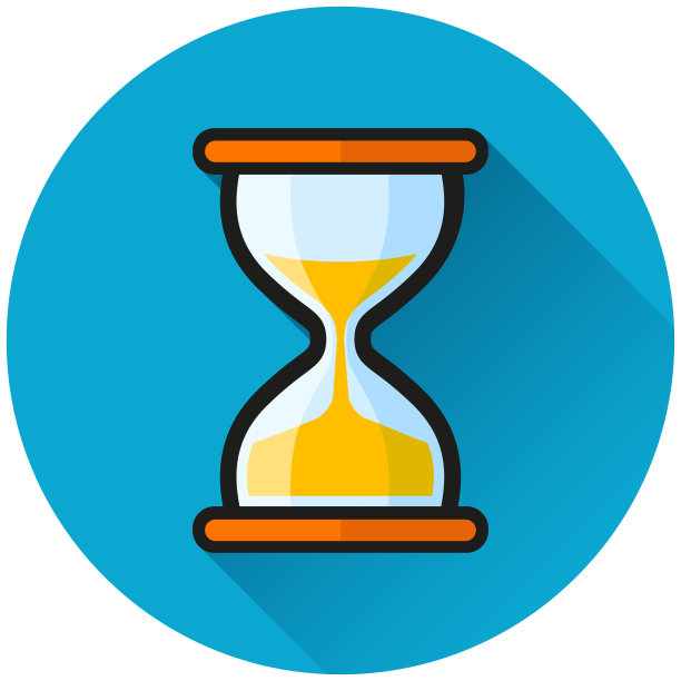 沙漏圈蓝色图标概念图片下载