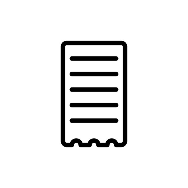 收据图标矢量图图片下载