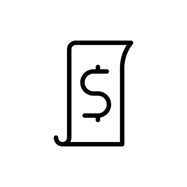 收据图标矢量图图片下载