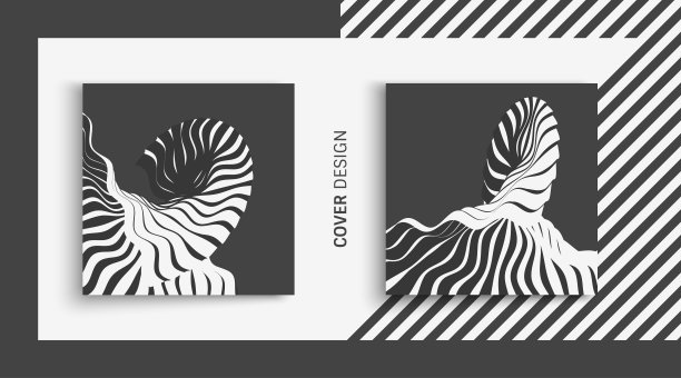 抽象的波浪的背景。带有光学错觉的图案。教科书，小册子或小册子模型。封面设计模板。未来的矢量插图。图片下载