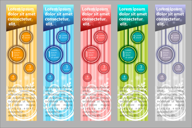 色彩斑斓的演示。网站模板。图片下载