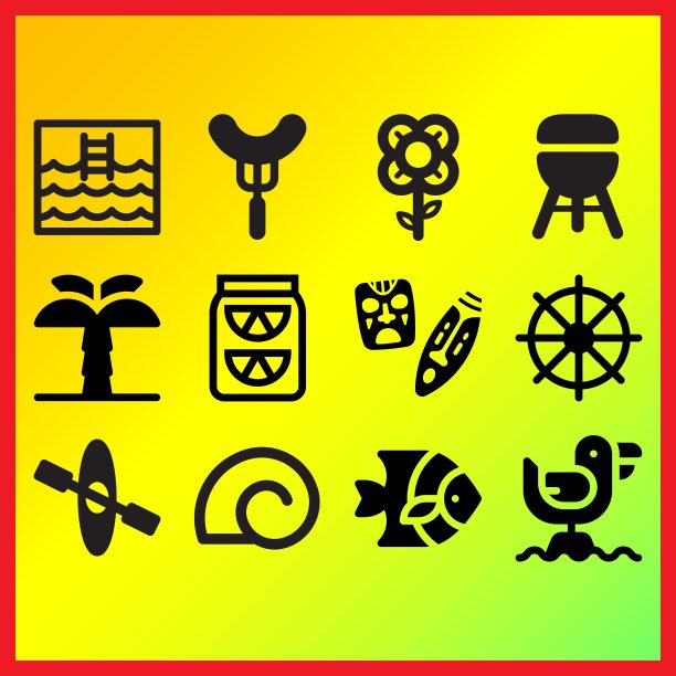 蜗牛壳，柠檬水和头盔相关图标集图片下载