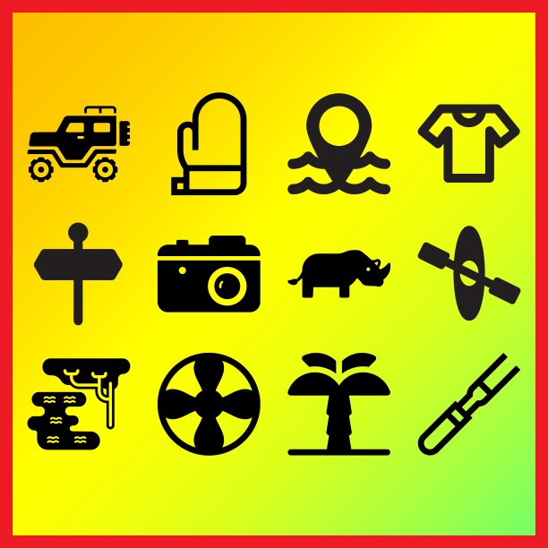 肉，方向箭头和螺旋桨相关的图标设置图片下载