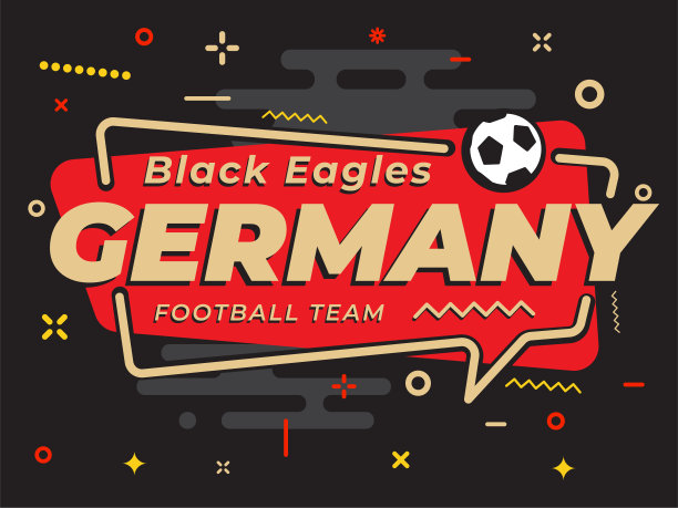 演讲泡泡德国与图标足球，足球。矢量插图。图片下载