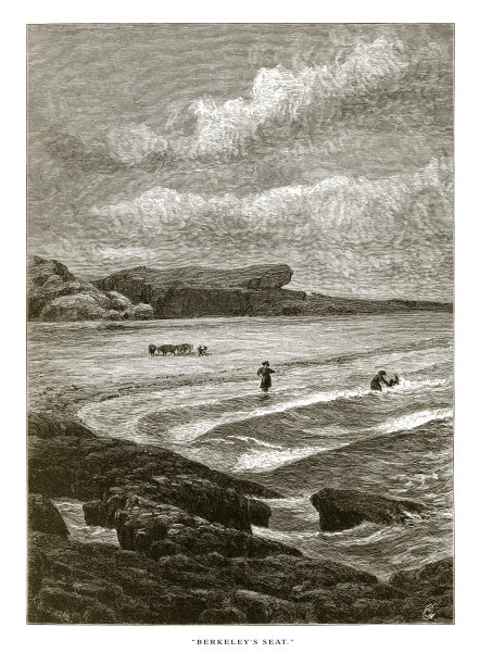 美国罗德岛新港伯克利的座位，美国维多利亚版画，1872年图片下载