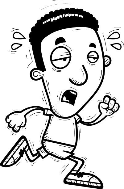 疲惫的卡通黑人图片下载