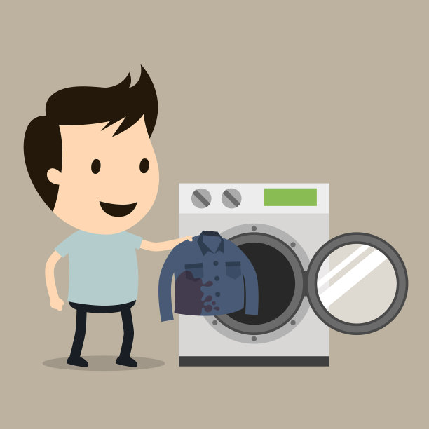 工人正在清洗被污染的工作服图片下载