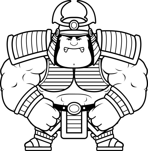 卡通武士疯了图片下载