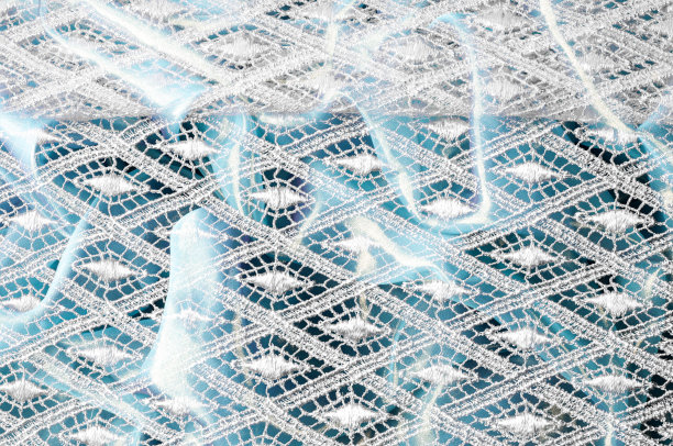 纹理背景图案。花边的白色织物。手蕾丝上的白色背景。白色饰品，婚纱面料上的刺绣，明信片，照片墙纸，海报，图片下载