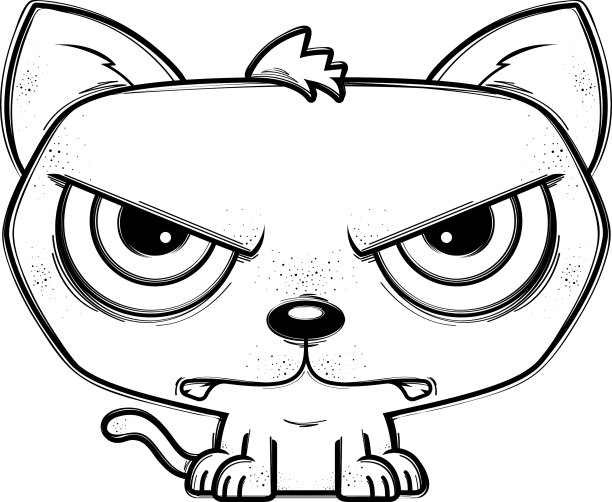 疯狂的卡通小猫图片下载