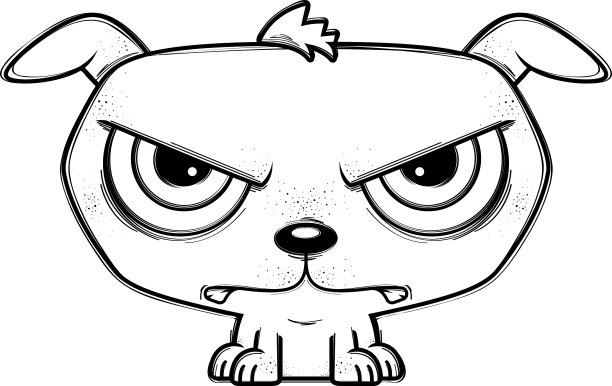 疯狂的卡通小狗图片下载