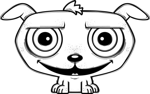 快乐的卡通小狗图片下载