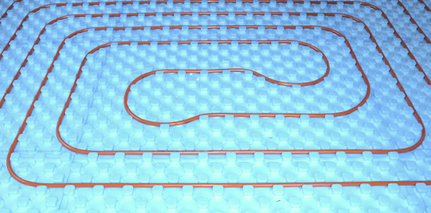 正在施工地板采暖图片下载