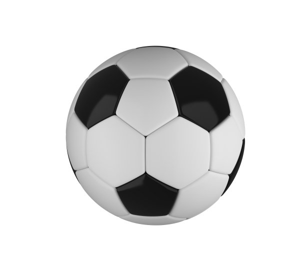 足球孤立在白色背景。三维演示图片下载