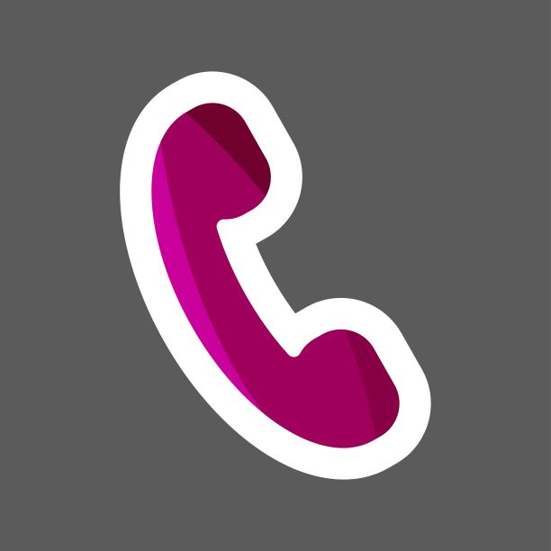 手机矢量图标彩色贴纸。手机图标在平面风格。图层分组便于编辑插图。为你的设计。图片下载