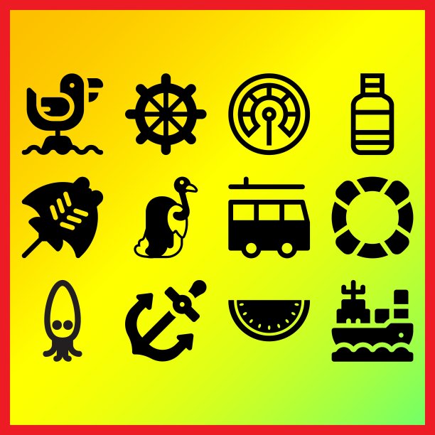 水梅隆切片，温度计和船相关的图标设置图片下载