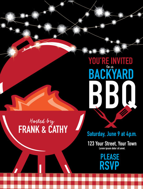 烧烤邀请设计模板图片下载